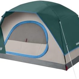 Coleman Skydome Tent with 5 Minute Setup, 2/4/6/8-Person Weatherproof Tent with Rainfly & Carry Bag, 20% More Headroom Than Traditional Canopies
